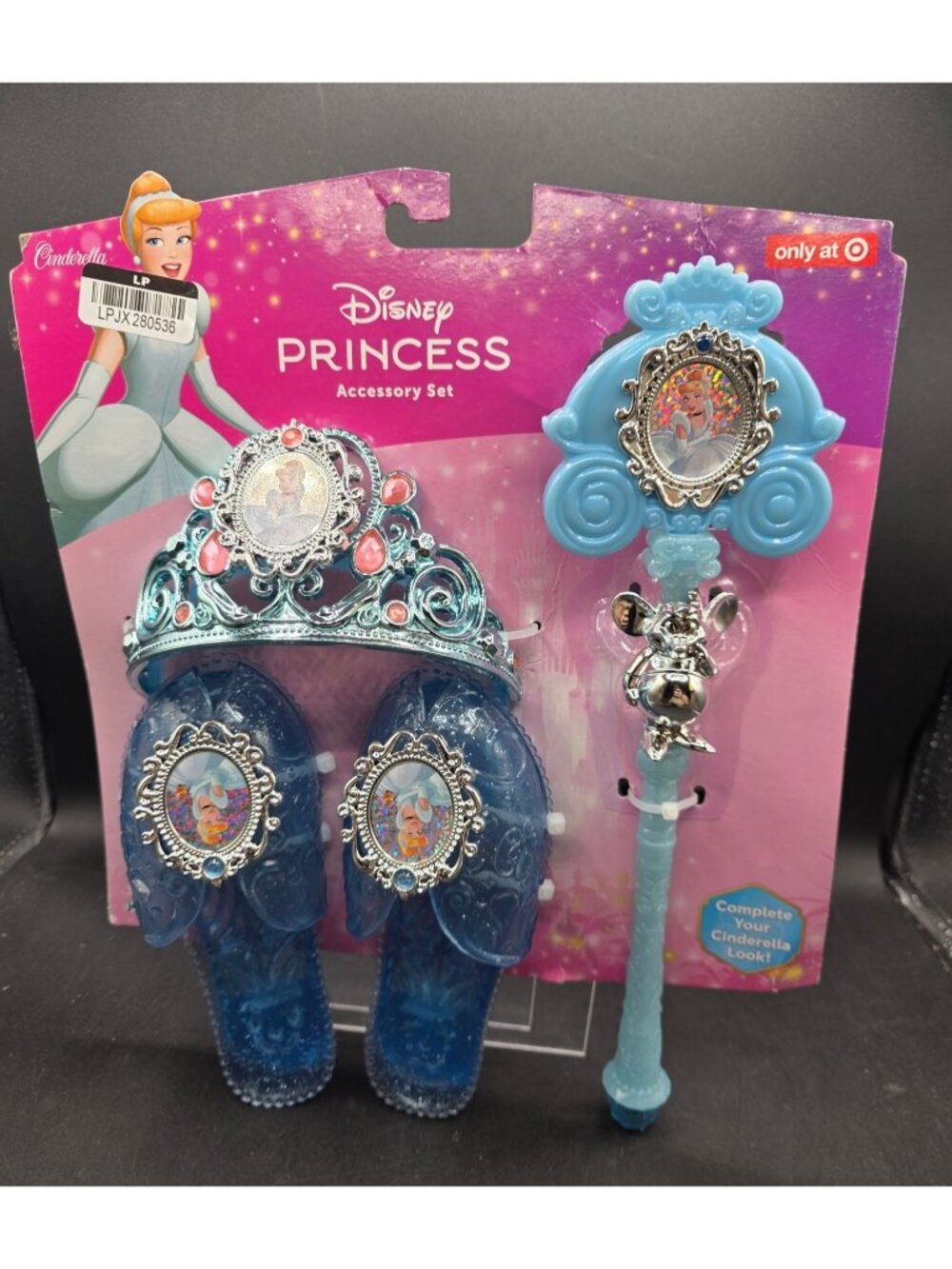 Disney Princess Cinderella Costume Accessory Set  Tiara Wand Shoes